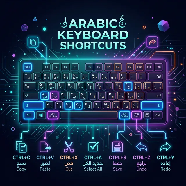 Arabic Keyboard Shortcuts for Online Typing &mdash; Complete Reference 2026
